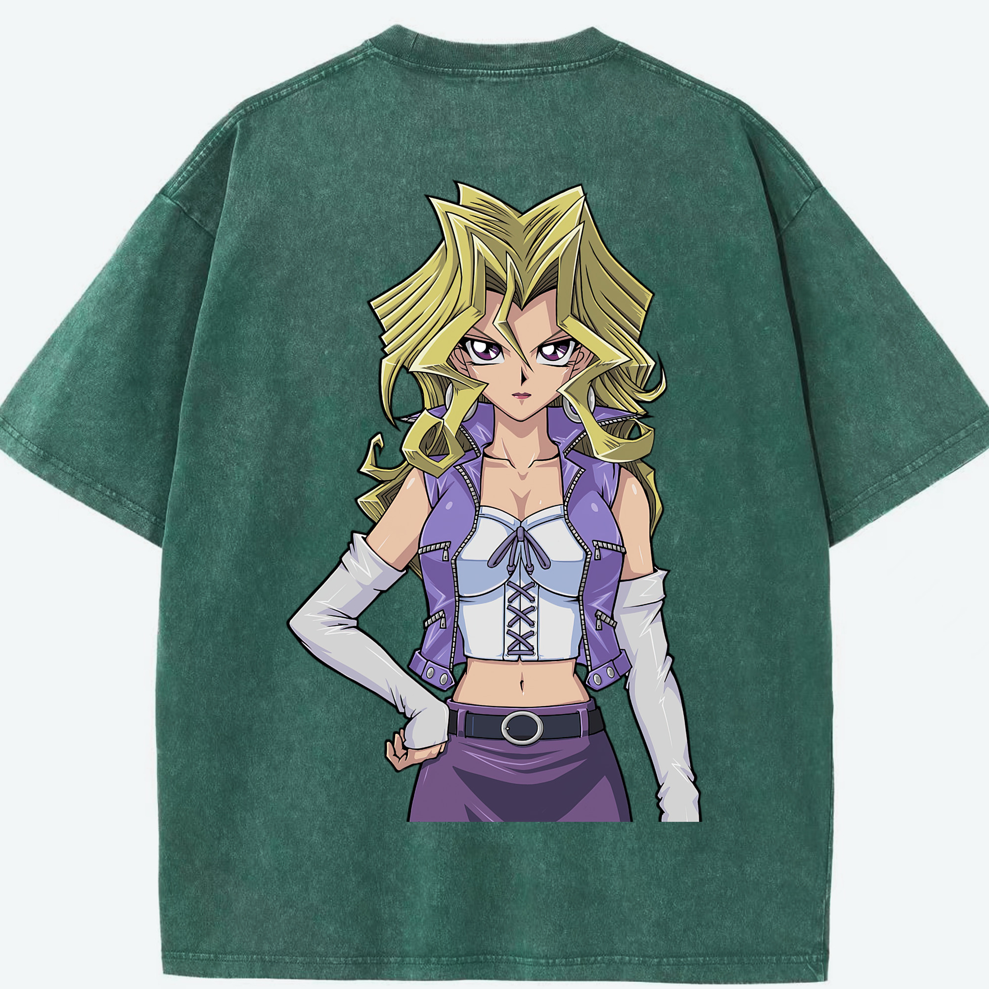 （画像用） 遊☆戯☆王 Yu-Gi-Oh! 綿100% ヴィンテージ風 半袖Tシャツ（背面プリント）